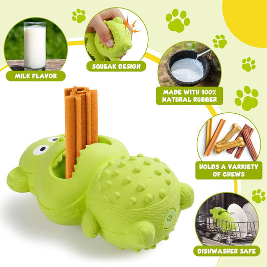 Indestructible Rubber Dog Chew Toy for Aggressive Chewers