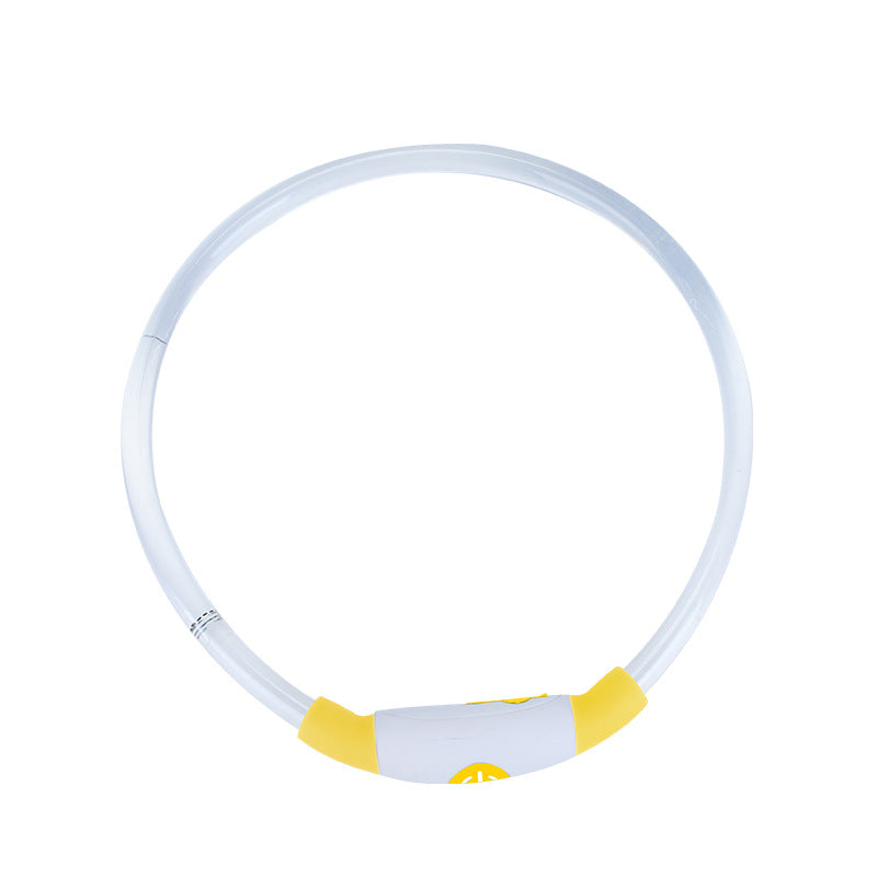 LED USB Rechargeable Dog Safety Collar – Glow-in-the-Dark Pet Visibility Light