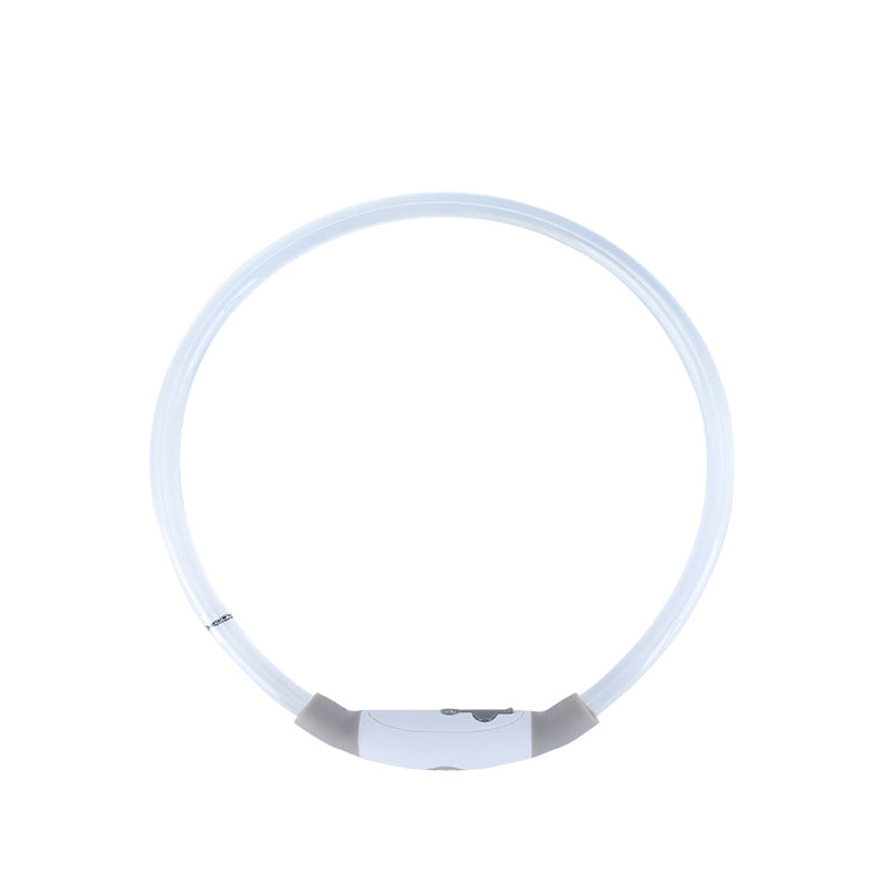 LED USB Rechargeable Dog Safety Collar – Glow-in-the-Dark Pet Visibility Light